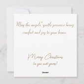 美しいカラーリングアートクリスマス天使 シーズンカード (裏面)