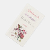 美しいカリグラフィーとエレガントな花のウェルカム ブライダルシャワー (コーナー)