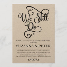 美しいカリグラフィーのアニバーサリー招待状