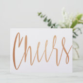 美しいカリグラフィーのゴールドローズ「乾杯」 (スタンド正面)