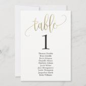 美しいカリグラフィーの席札 招待状 (正面)