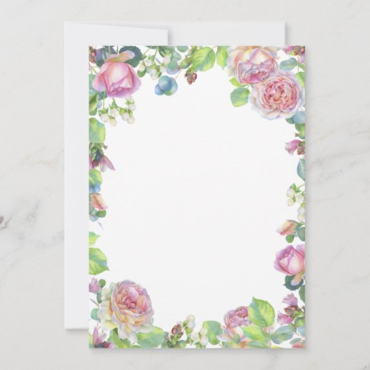 美しいカリグラフィーの席次表カード 招待状 (裏面)