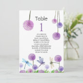 美しいカリグラフィーの席次表カード 招待状 (スタンド正面)