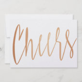 美しいカリグラフィーの金薔薇「乾杯」 (正面)