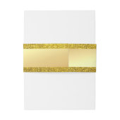 美しいカリグラフィー ゴールドグリッター モダンテンプレート 招待状ベリーバンド (裏面例)