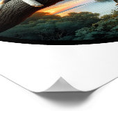 美しいカリコ猫の円形の3D画像 ポスター (角)