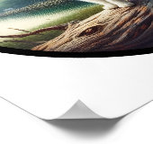 美しいカリコ猫の円形の3D画像 ポスター (角)