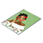 美しいカリブの調理師ナナイラストレーションギフト ノートブック (左側)