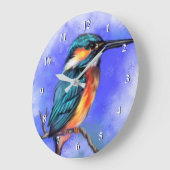 美しいカワウソ絵画の時計 ラージ壁時計 (傾斜)