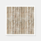 美しいカントリーシャビーシック素朴ウッド スタンダードカクテルナプキン (正面)