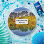 美しいカントリーマウンテンズ写真誕生日 ペーパープレート (パーティー)