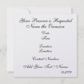 美しいカーディナル　エレガントな招待状 招待状 (裏面)