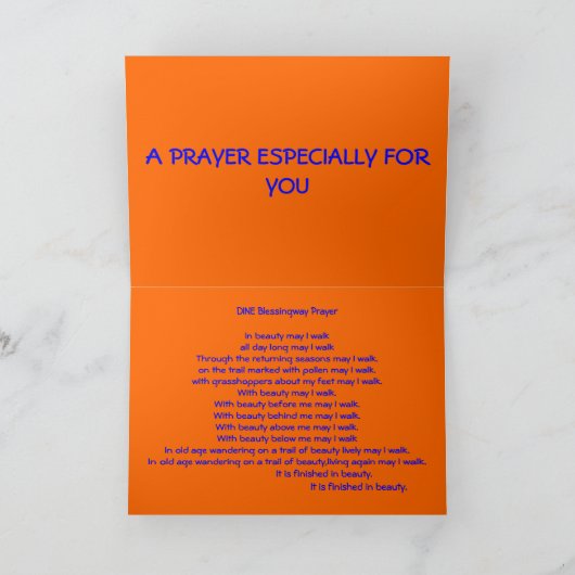 美しいカードの歩行を食事して下さい カード (内部)