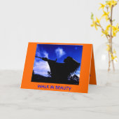 美しいカードの歩行を食事して下さい カード (黄色い花)