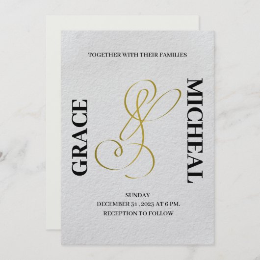 美しいカードカスタマイズを探し結婚ている 招待状 (正面/裏面)