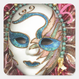 美しいカーニバルマスク スクエアシール