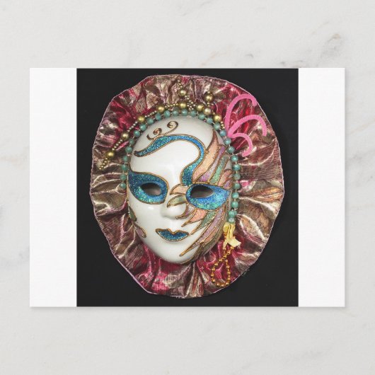 美しいカーニバルマスク ポストカード (正面)