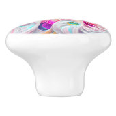 美しいカーニバル色フラクタルセラミックノブ セラミックノブ (側面)