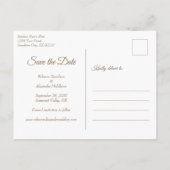 美しいカーミンフローラ結婚式の日付を保存 案内ポストカード (裏面)