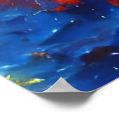 美しいガス雲の宇宙 | AIアートポスター ポスター (角)