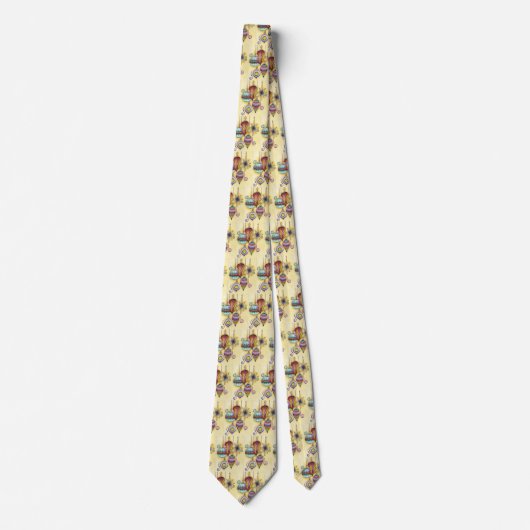 美しいガラスのカラフルなクリスマスオーナメント ネクタイ (正面)