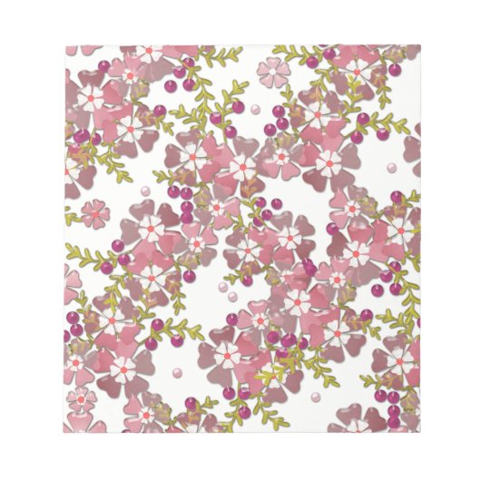 美しいガラスの花 ノートパッド (正面)