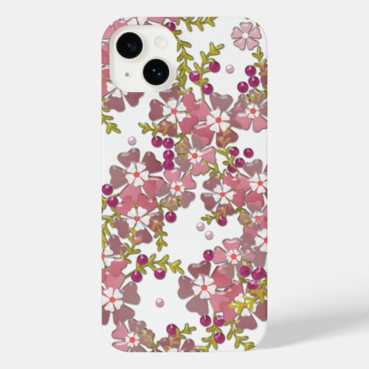 美しいガラスの花 iPhoneケース (裏面)