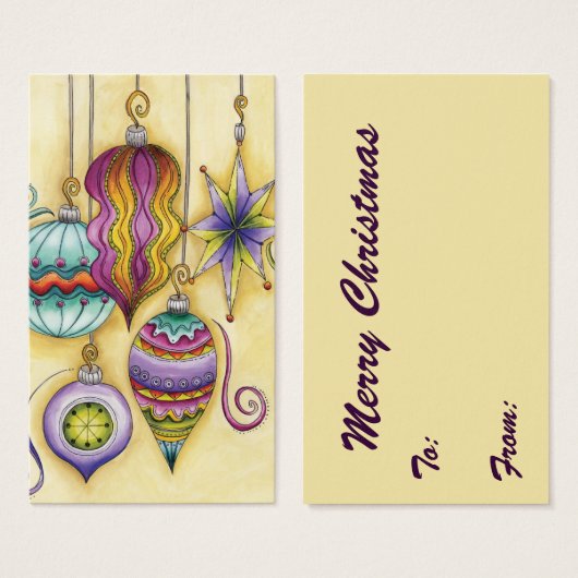 美しいガラスカラフルクリスマスオーナメント (正面&裏面)