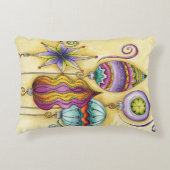 美しいガラスカラフルクリスマスオーナメント アクセントクッション (正面)