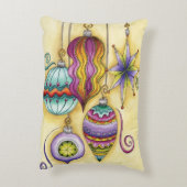 美しいガラスカラフルクリスマスオーナメント アクセントクッション (裏面(縦))