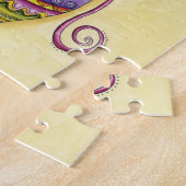 美しいガラスカラフルクリスマスオーナメント ジグソーパズル (側面)