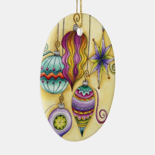 美しいガラスカラフルクリスマスオーナメント セラミックオーナメント (右)