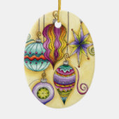 美しいガラスカラフルクリスマスオーナメント セラミックオーナメント (正面)