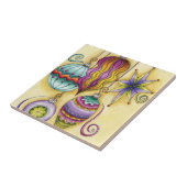 美しいガラスカラフルクリスマスオーナメント タイル (側面)