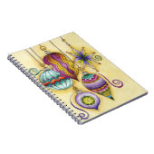 美しいガラスカラフルクリスマスオーナメント ノートブック (右側)