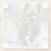 美しいガラスコースター。独自の写真/名前の追加 ガラスコースター (裏面)