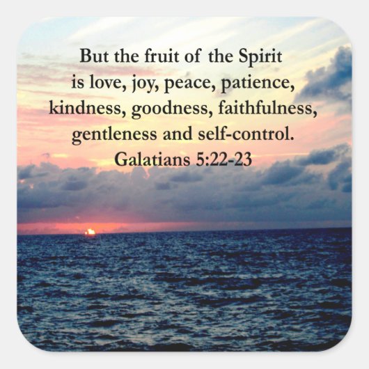 美しいガラテヤ人の精神の果実 スクエアシール (正面)