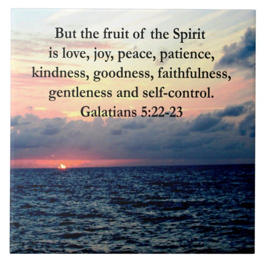 美しいガラテヤ人の精神の果実 タイル (正面)