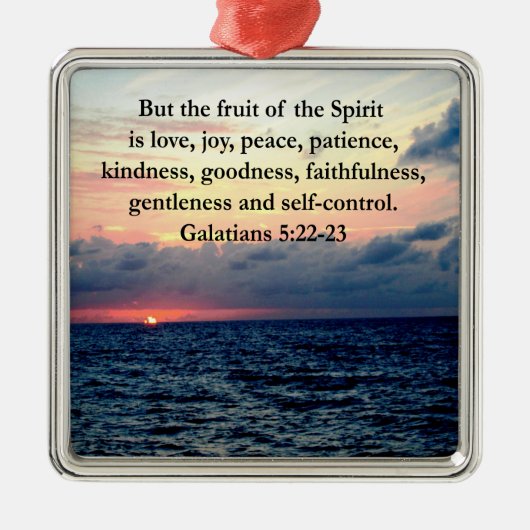 美しいガラテヤ人の精神の果実 メタルオーナメント (正面)