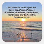 美しいガラテヤ5日の出 スクエアシール (正面)