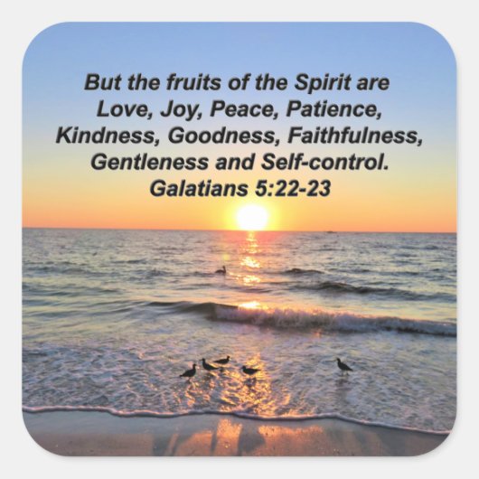 美しいガラテヤ5日の出 スクエアシール (正面)