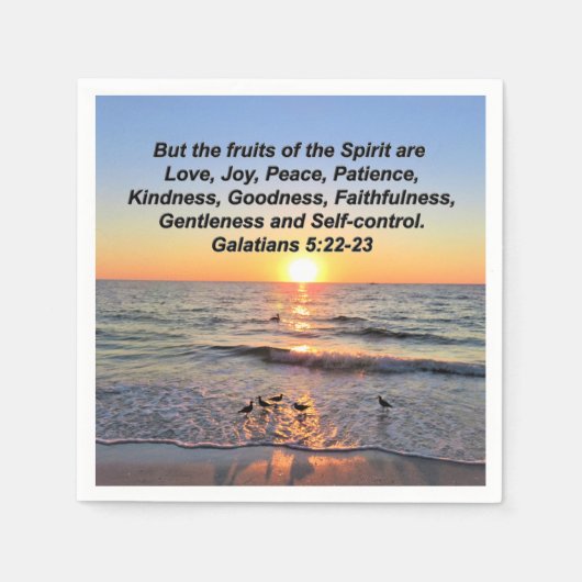 美しいガラテヤ5日の出 スタンダードカクテルナプキン (正面)