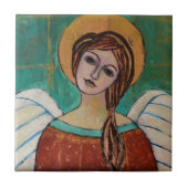 美しいガーディアンジェルアートアリスティックアート職人 タイル (正面)