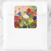 美しいガーデンスクエアステッカー スクエアシール (バッグ)