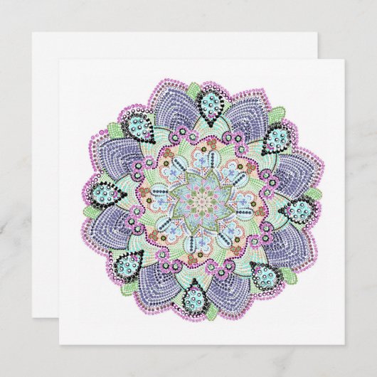 美しいガーデンドリーマンダラアート シーズンカード (正面/裏面)