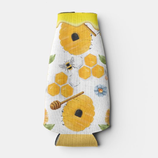 美しいガーデンビーヒマワパタン ボトルクーラー (正面)