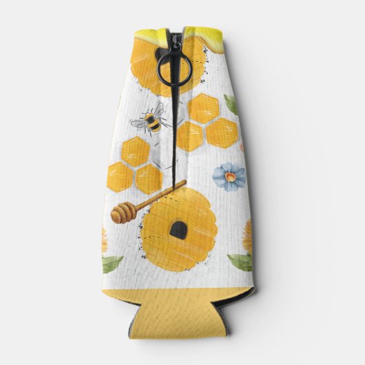 美しいガーデンビーヒマワパタン ボトルクーラー (裏面)