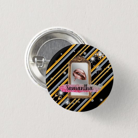 美しいガーリーギフトエレガントシックカスタム 缶バッジ (正面&裏面)