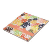 美しいガーリートレンディーフローライラストレーション タイル (側面)