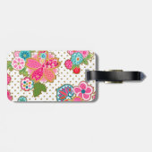 美しいガーリートレンディー日本の春フローラ ラゲッジタグ (裏面横)